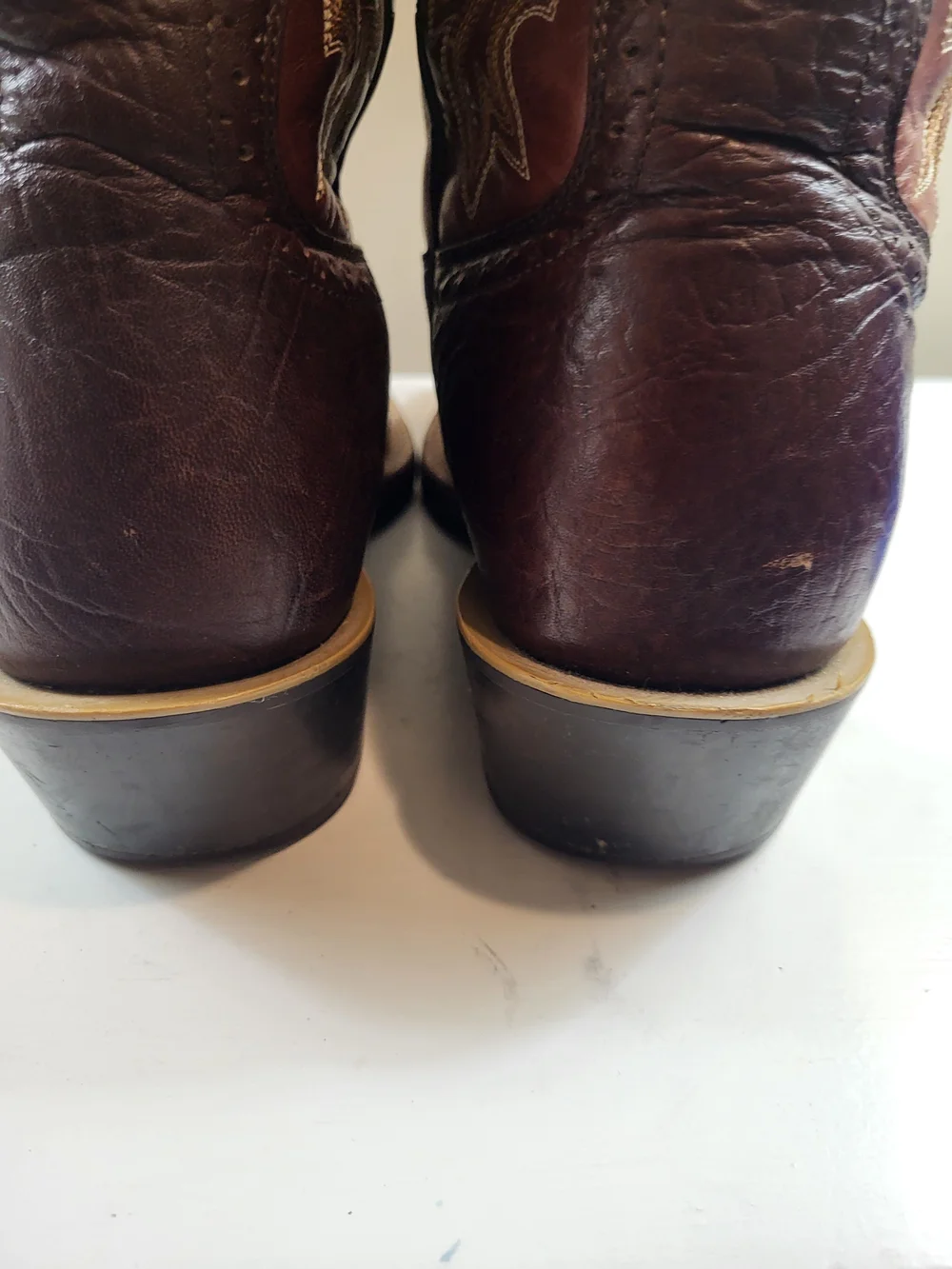 Twisted X COW DOG Brown Two-Tone Leather Western Boots, 11.5B